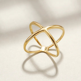 Gold Crossover Ring - Georgina Nicol