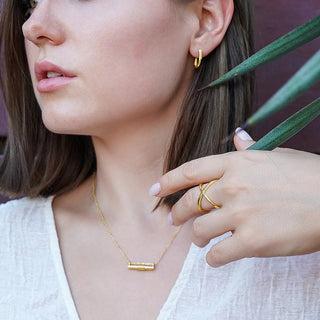 Gold Crossover Ring - Georgina Nicol