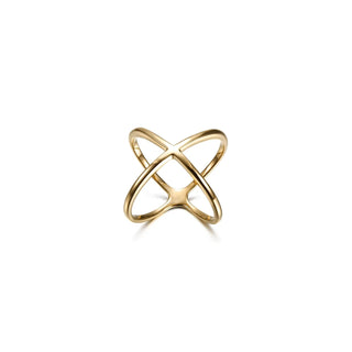 Gold Crossover Ring - Georgina Nicol