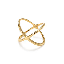 Load image into Gallery viewer, Criss Cross Crossover Ring Gold &amp; Silver Tarnish Free
