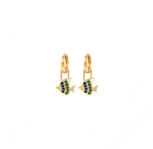 Load image into Gallery viewer, Fish Hoop Earrings
