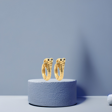 Load image into Gallery viewer, Cobra Hoop Earrings, Serpent, Snake, GoldCobra Hoop Earrings, Serpent, Snake, Gold, Egypt Jewelry
