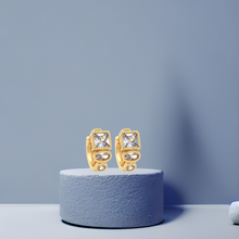 Load image into Gallery viewer, Geometric Zirconia Hoop Earrings
