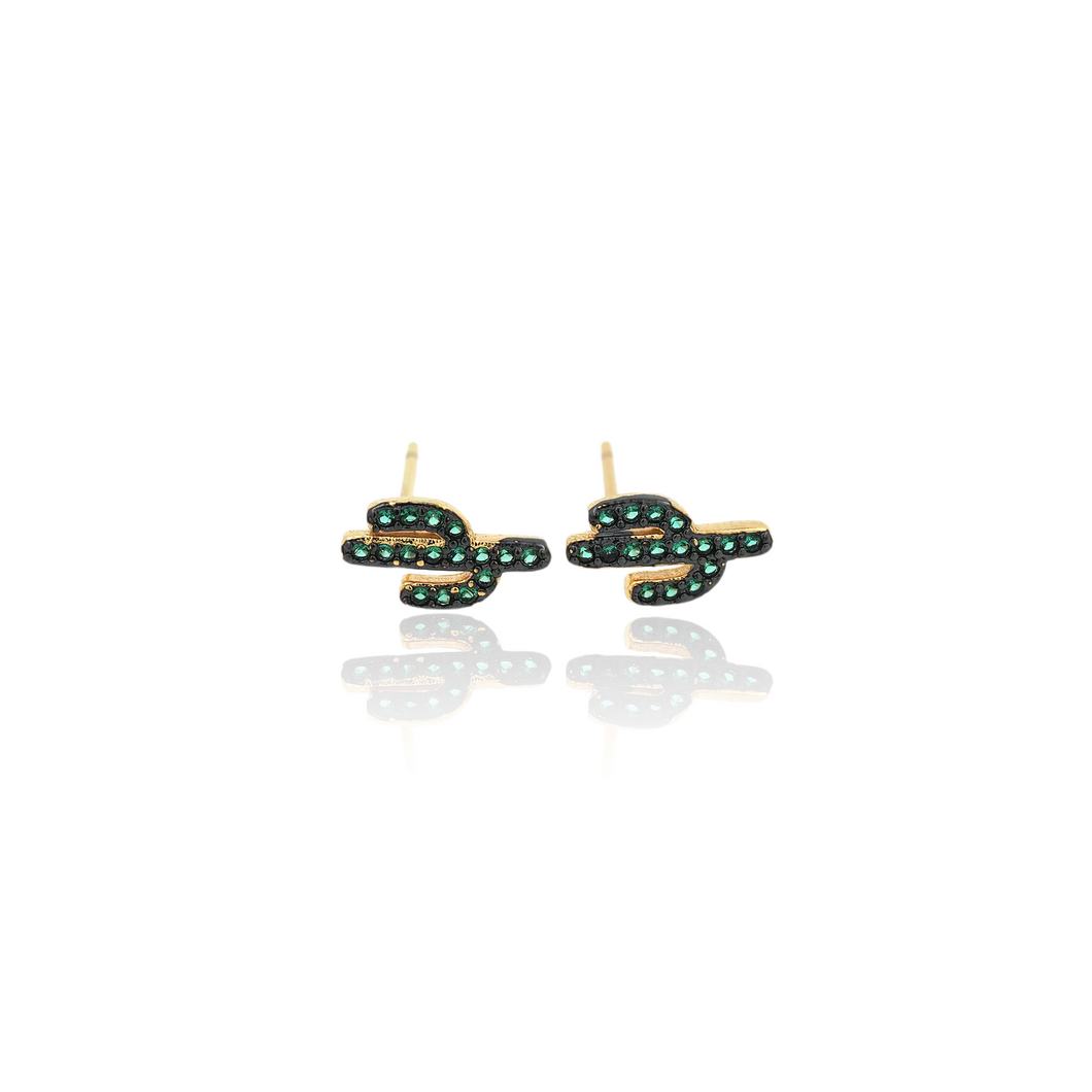 Cactus Stud Earrings, Succulent Jewelry, Green Stud Earrings, Trendy