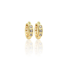 Load image into Gallery viewer, Square Cz Hoop Earrings
