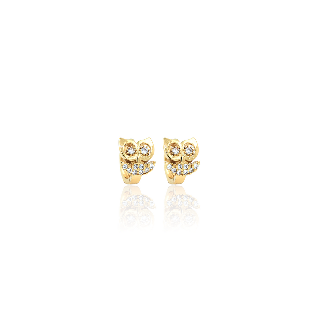 Owl Hoop Earrings