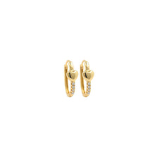 Load image into Gallery viewer, Dainty Heart Hoop Earrings
